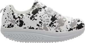 FOR U DESIGNS Women Sneaker Platform Wedge Sneakers Breathable Comfort Walking Shoes Running Shoes
