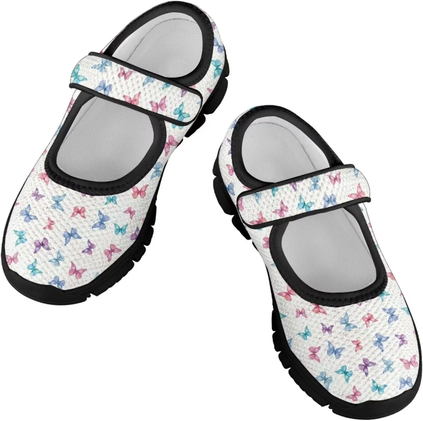 Forchrinse Toddler Girls Mary Jane Flats,Breathable Slip on Comfort Dragonfly Platform Mary Jane for Kids Dress Shoes School Walking Shoes