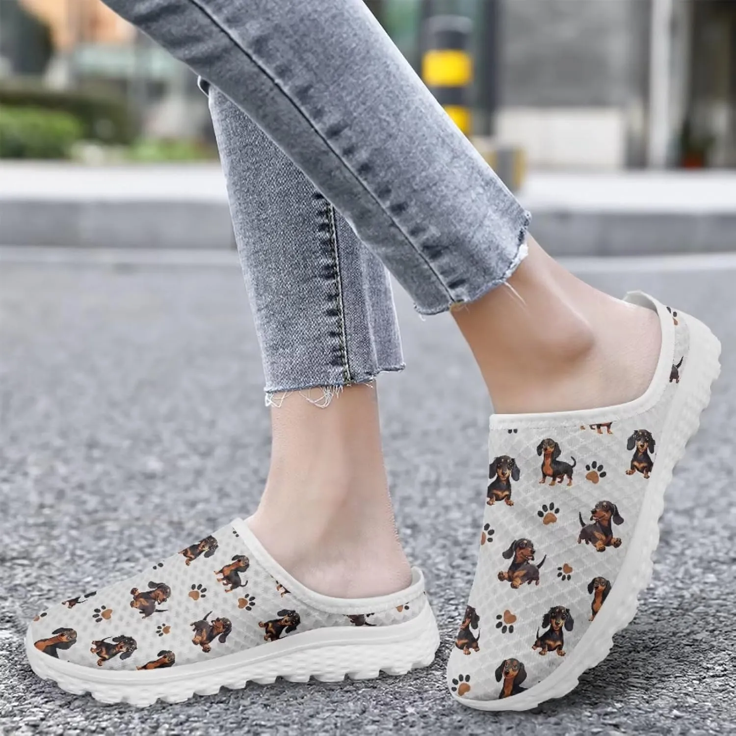 Forchrinse Women's Mules & Clogs Soft Mesh Slip on Walking Sneakers Lightweight Work Nursing Shoes US-5.5-13