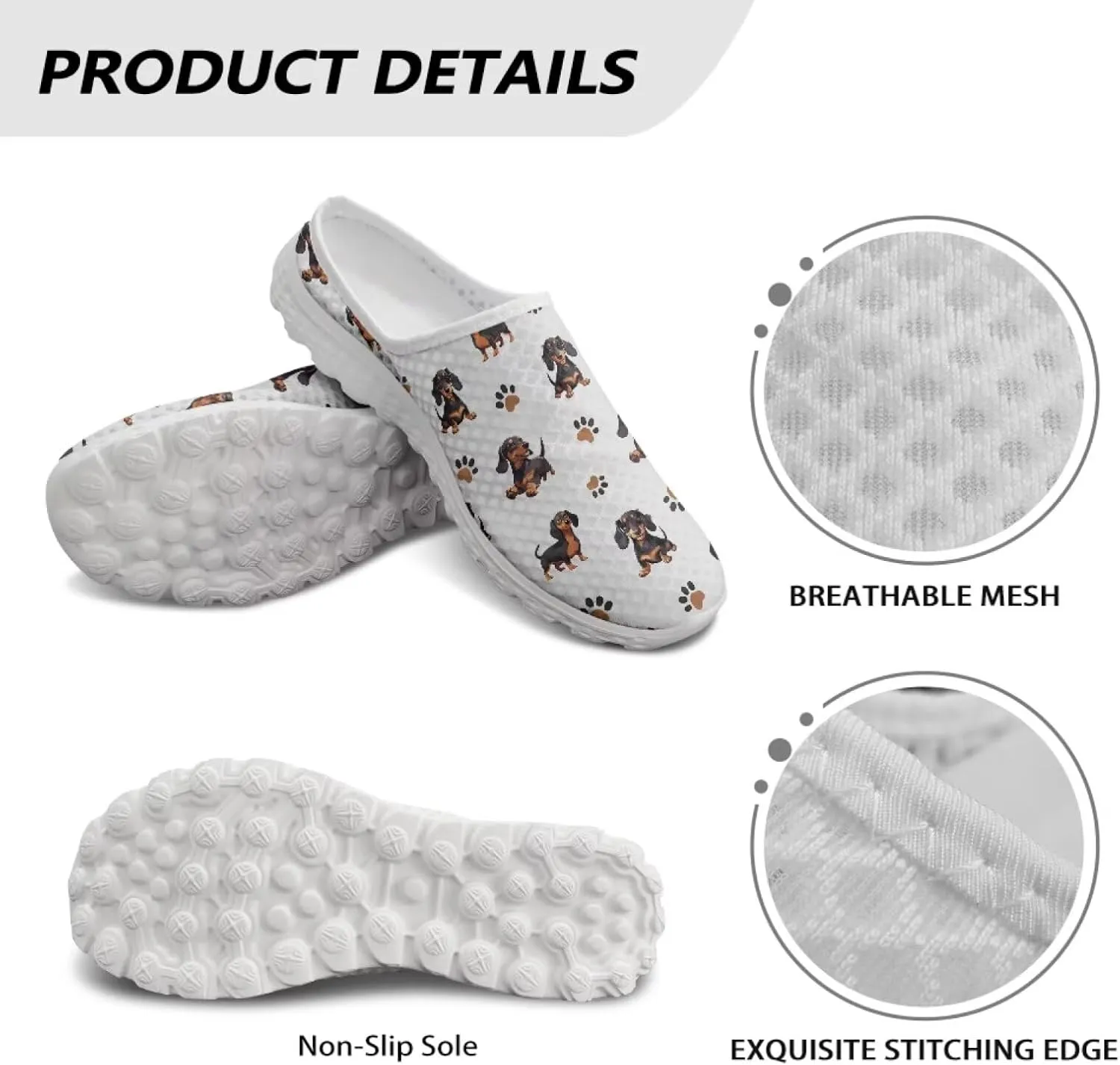 Forchrinse Women's Mules & Clogs Soft Mesh Slip on Walking Sneakers Lightweight Work Nursing Shoes US-5.5-13