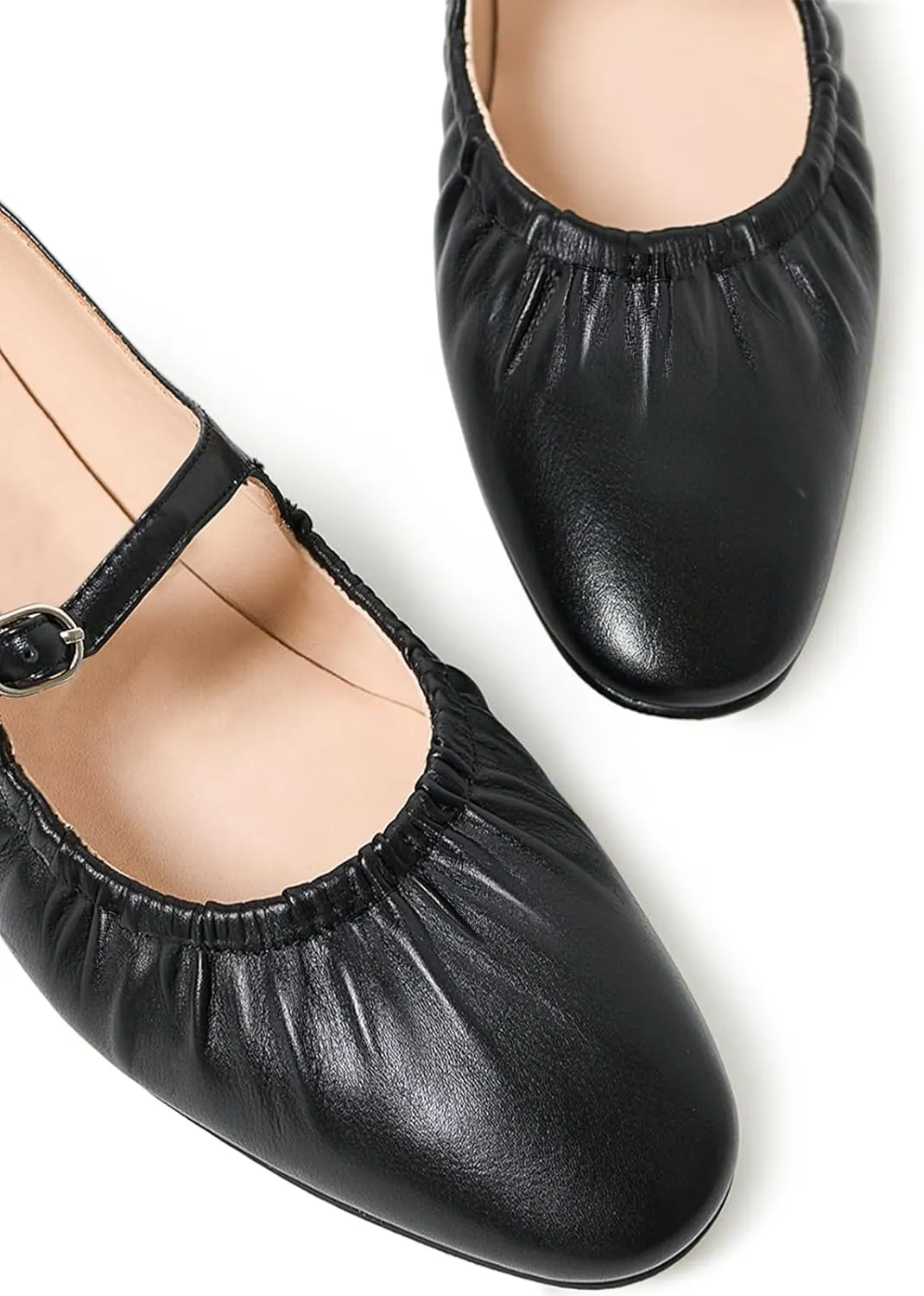 FRTROIN Mary Jane Dress Shoes for Women 2025 Comfortable Casual Work Black Ballet Flats
