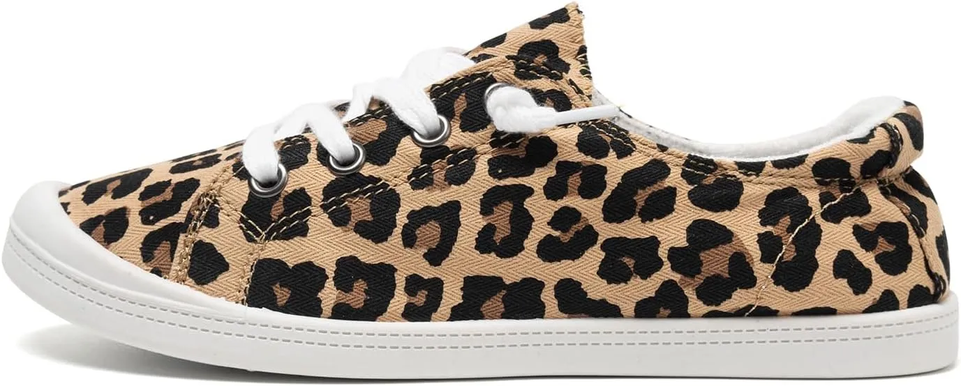 FUNKYMONKEY Shoes for Women, Comfort Low Top Canvas Slip On Sneakers Classic Casual Walking Shoes