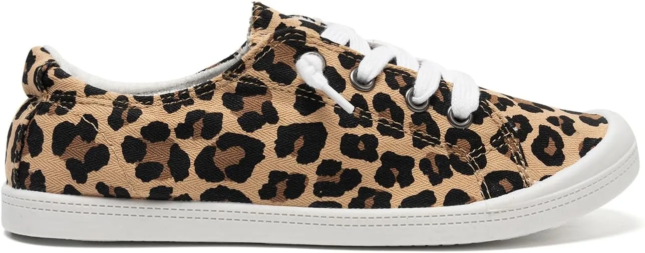 FUNKYMONKEY Shoes for Women, Comfort Low Top Canvas Slip On Sneakers Classic Casual Walking Shoes