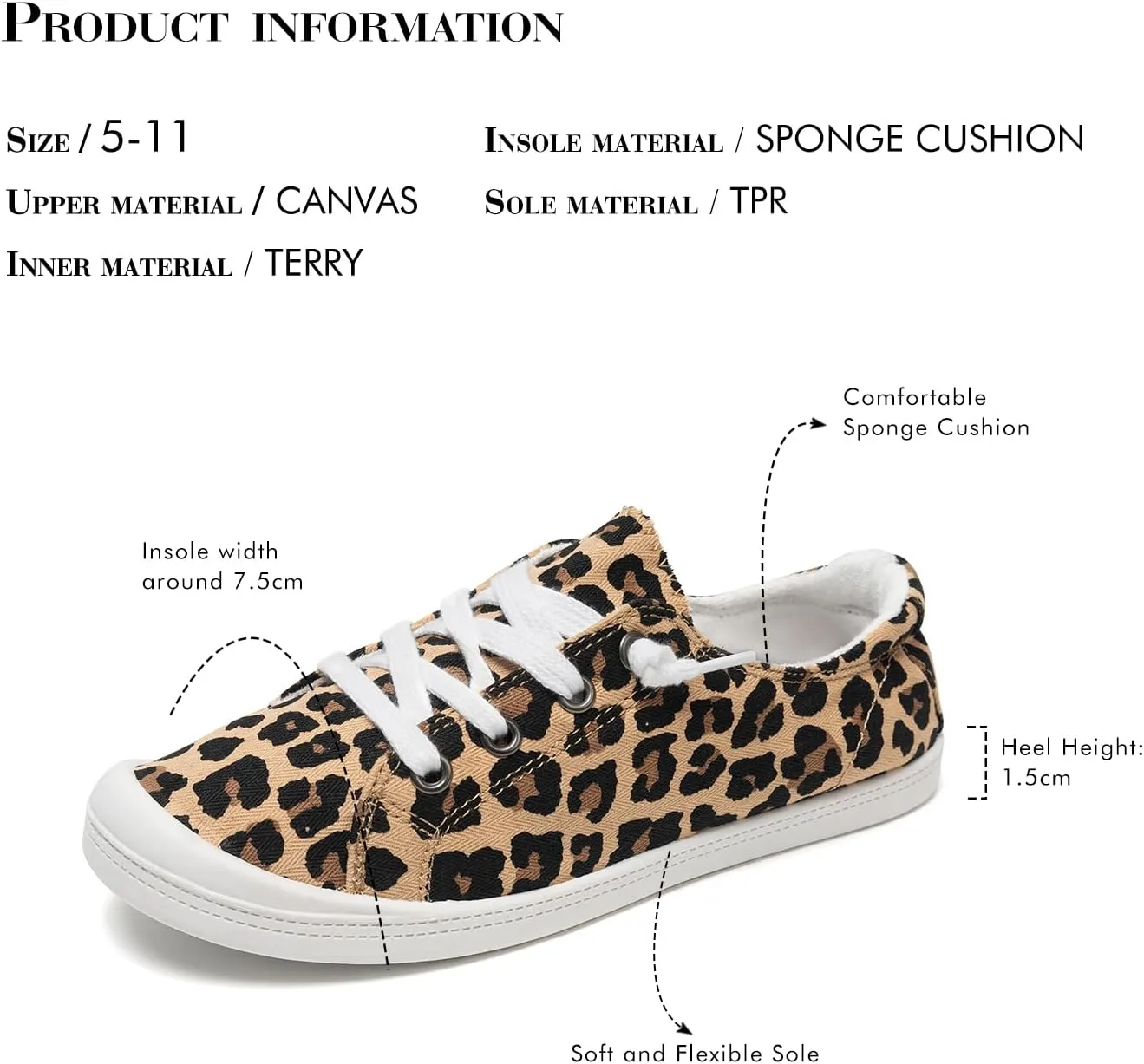 FUNKYMONKEY Shoes for Women, Comfort Low Top Canvas Slip On Sneakers Classic Casual Walking Shoes