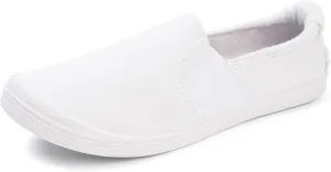 FUNKYMONKEY Shoes for Women, Comfort Low Top Canvas Slip On Sneakers Classic Casual Walking Shoes