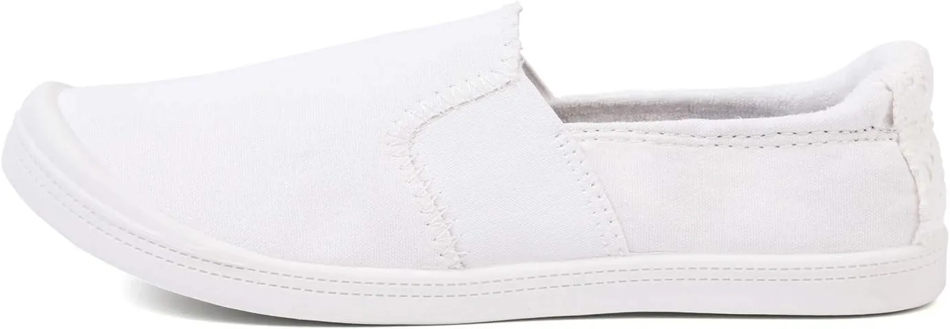 FUNKYMONKEY Shoes for Women, Comfort Low Top Canvas Slip On Sneakers Classic Casual Walking Shoes