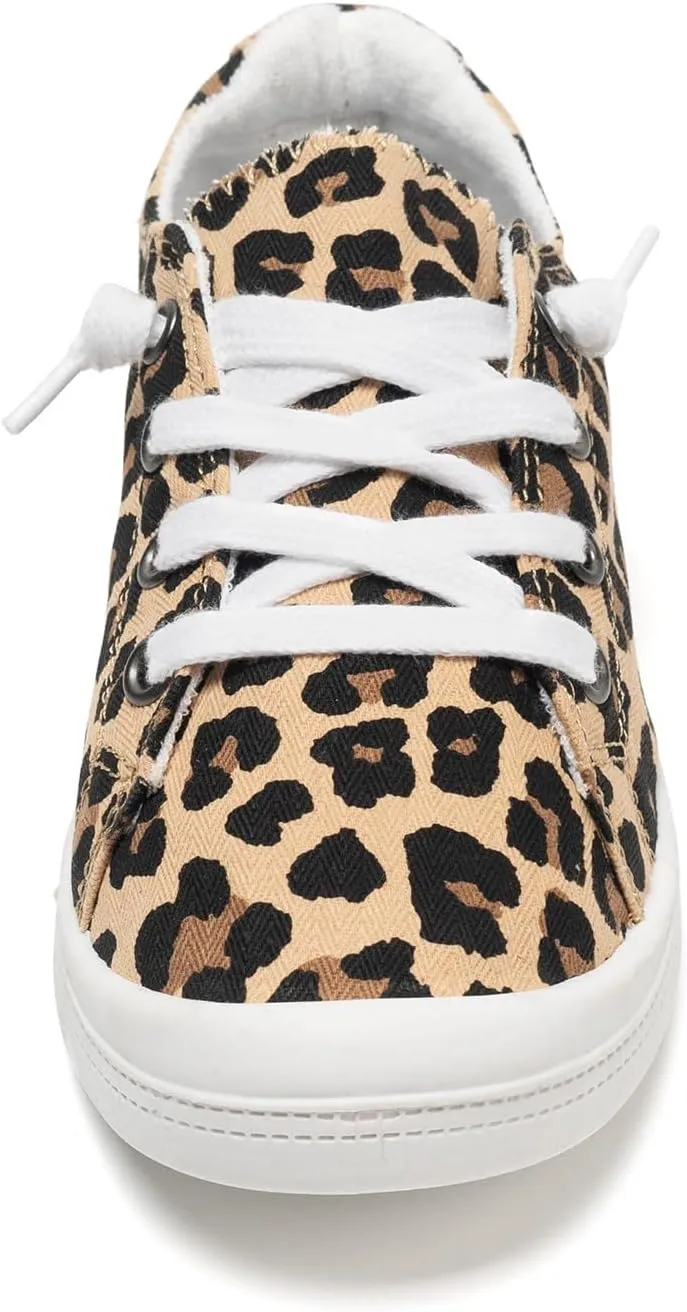 FUNKYMONKEY Shoes for Women, Comfort Low Top Canvas Slip On Sneakers Classic Casual Walking Shoes