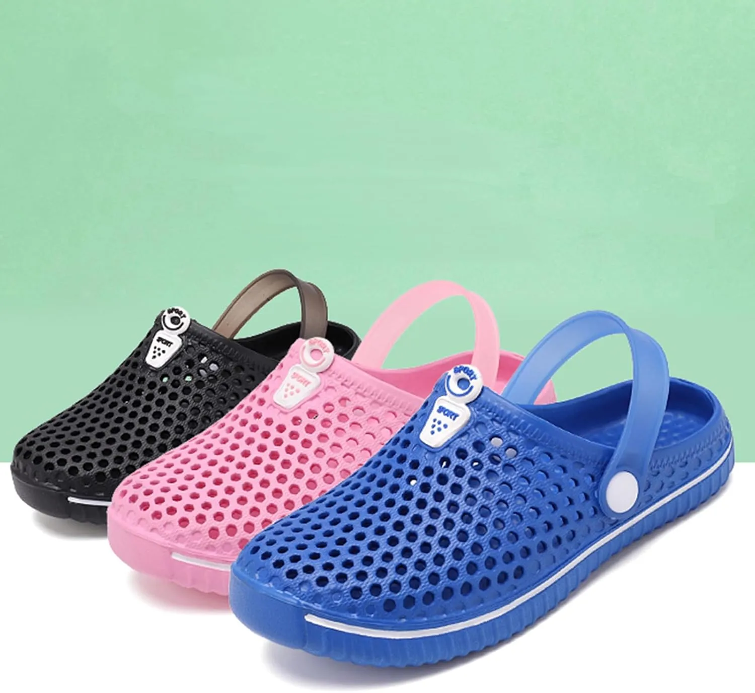 Garden Shoes Breathable for Boys Girls : Kids Lightweight Mesh Hole Slip-On Clogs for Beach Pool Little Kids Summer Closed Toe Slippers Sandals for Indoor Outdoor