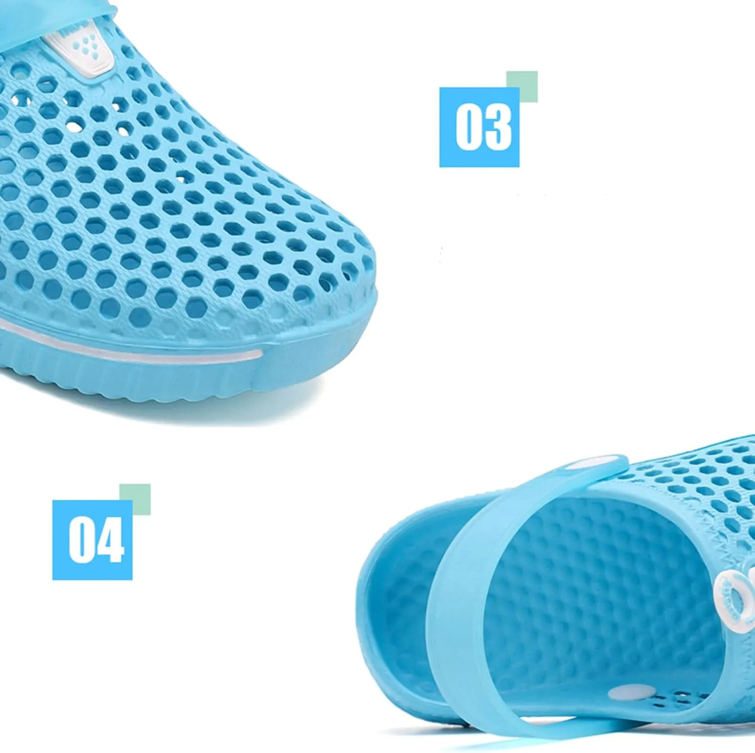 Garden Shoes Breathable for Boys Girls : Kids Lightweight Mesh Hole Slip-On Clogs for Beach Pool Little Kids Summer Closed Toe Slippers Sandals for Indoor Outdoor