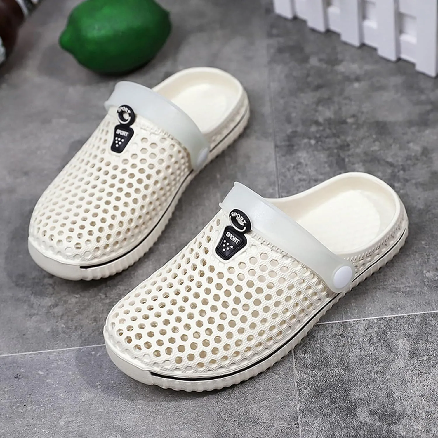 Garden Shoes Breathable for Boys Girls : Kids Lightweight Mesh Hole Slip-On Clogs for Beach Pool Little Kids Summer Closed Toe Slippers Sandals for Indoor Outdoor