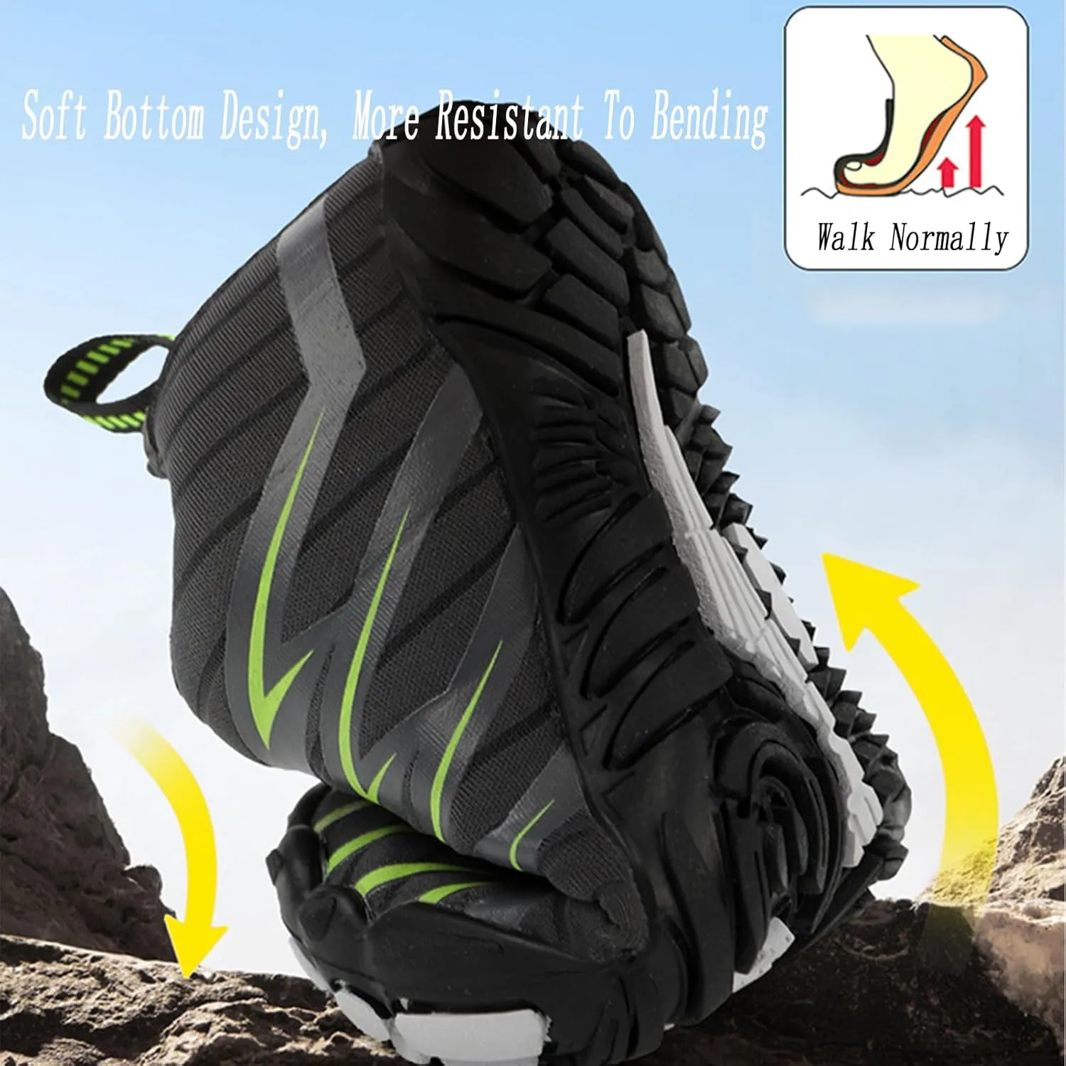 Giltpeak Hike Barefoot Womens Winter Boots, Non-Slip Walking Snow Boots for Men, Waterproof Hiking Shoes Outdoor