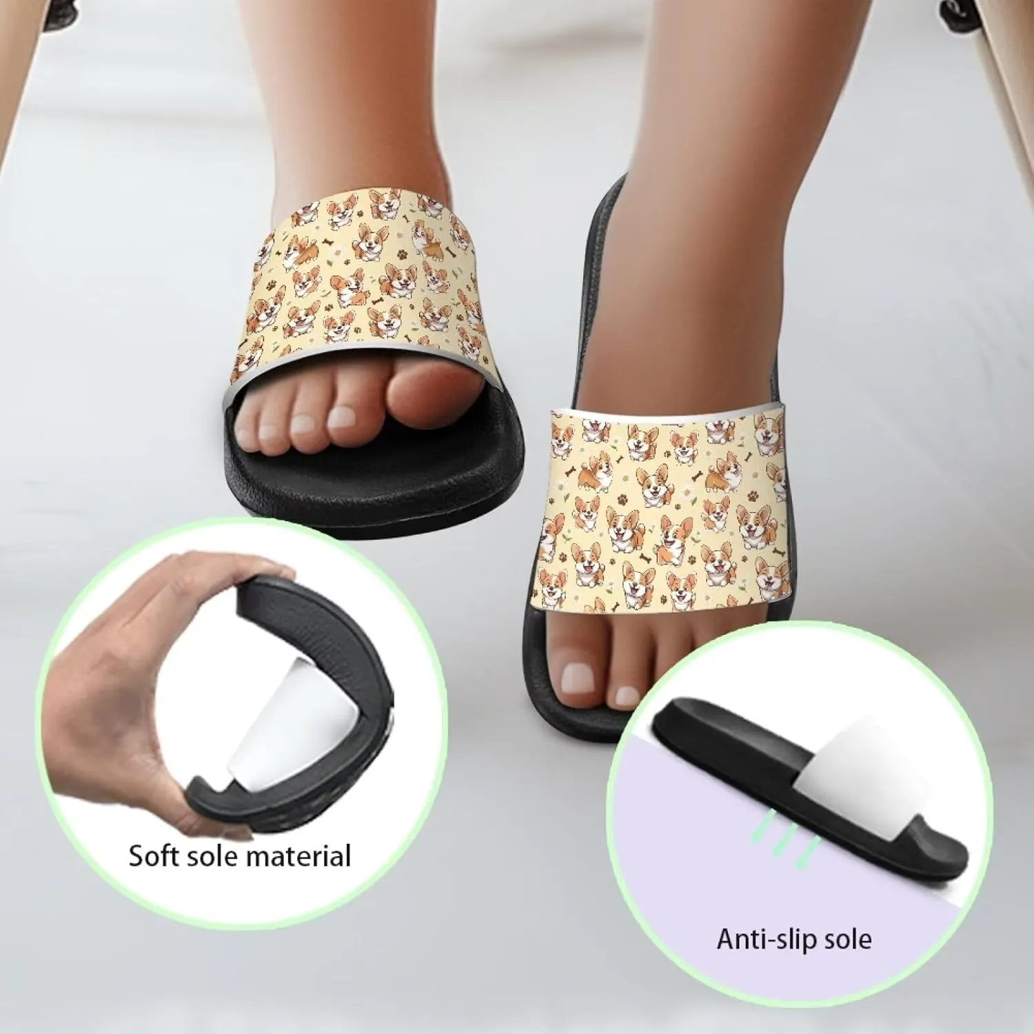 Girls Boys Slide Sandals Kids Summer Comfortable Slippers Slip On for Outdoor Beach Pool Shower Fit Little Big Kids