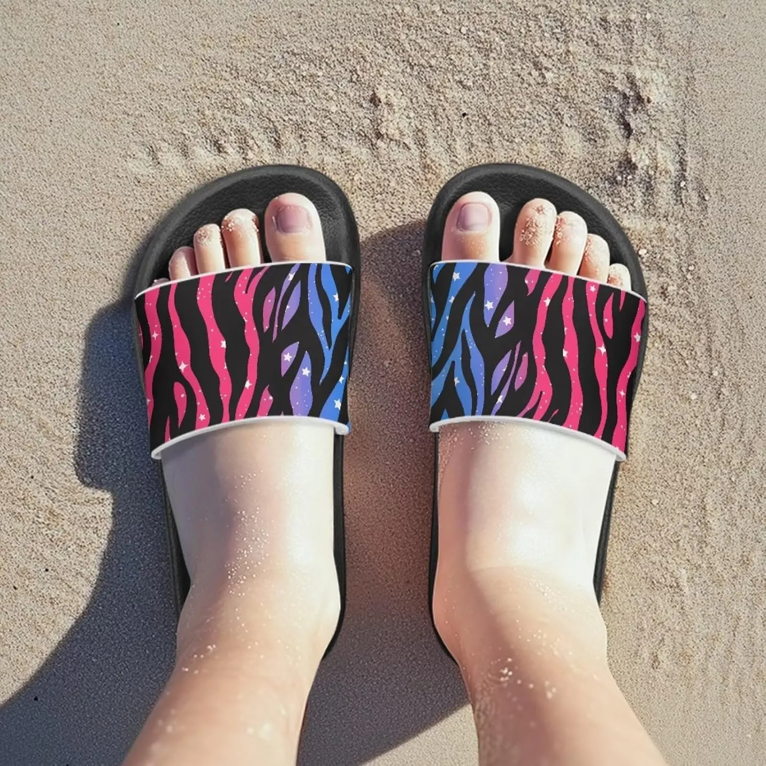 Girls Boys Slide Sandals Kids Summer Comfortable Slippers Slip On for Outdoor Beach Pool Shower Fit Little Big Kids