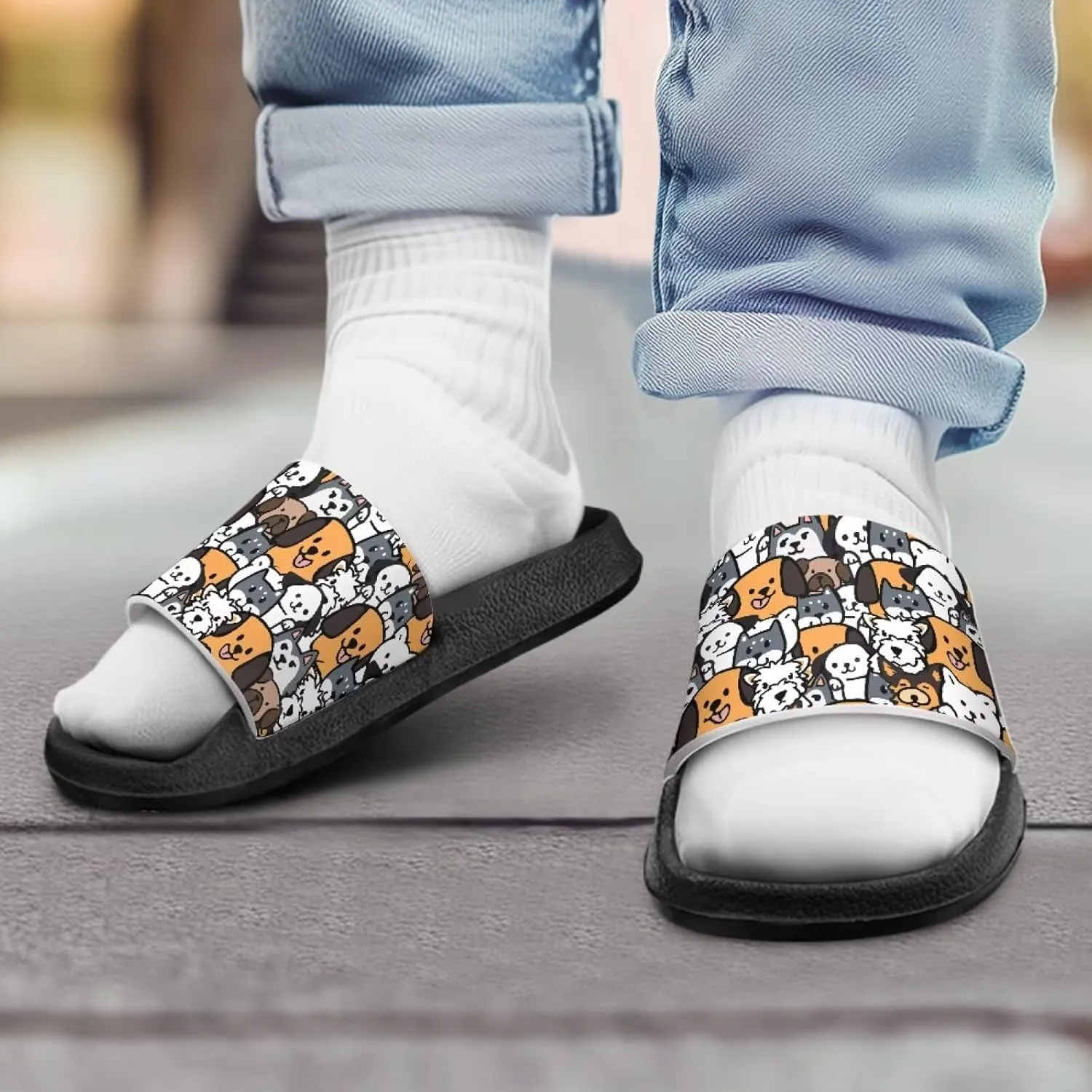 Girls Boys Slide Sandals Kids Summer Comfortable Slippers Slip On for Outdoor Beach Pool Shower Fit Little Big Kids