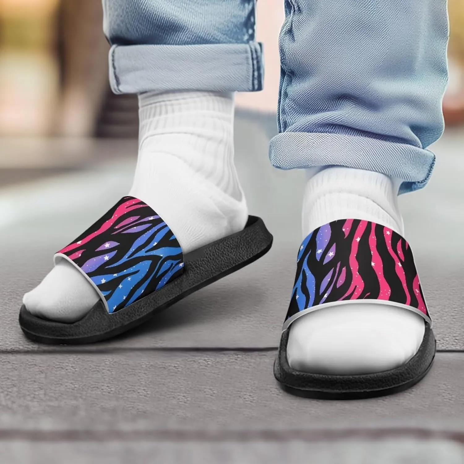 Girls Boys Slide Sandals Kids Summer Comfortable Slippers Slip On for Outdoor Beach Pool Shower Fit Little Big Kids