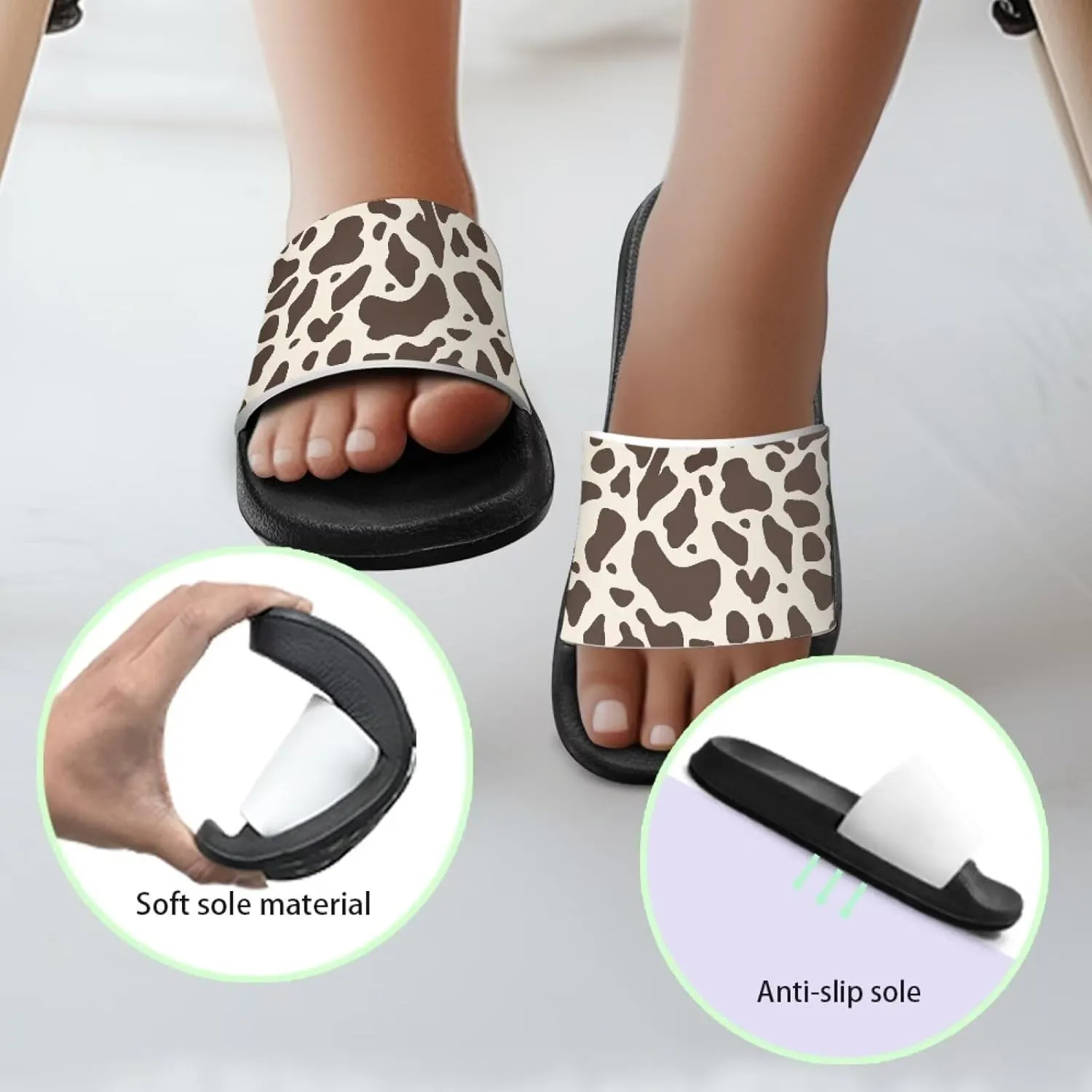 Girls Boys Slide Sandals Kids Summer Comfortable Slippers Slip On for Outdoor Beach Pool Shower Fit Little Big Kids