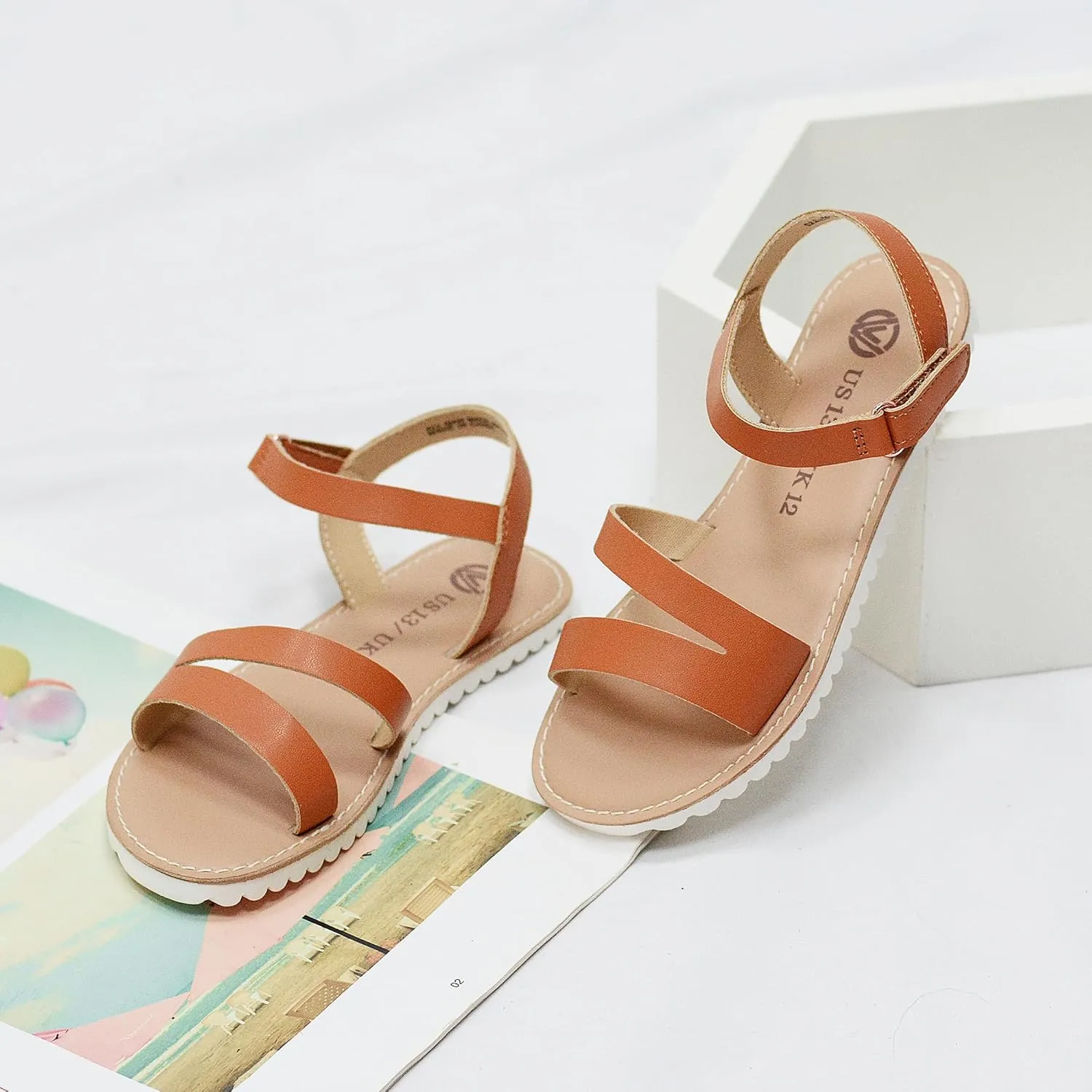 Girls Sandals Open Toe Strappy Summer Shoes Dress Sandals for Girls