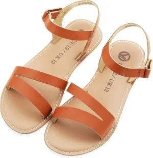Girls Sandals Open Toe Strappy Summer Shoes Dress Sandals for Girls