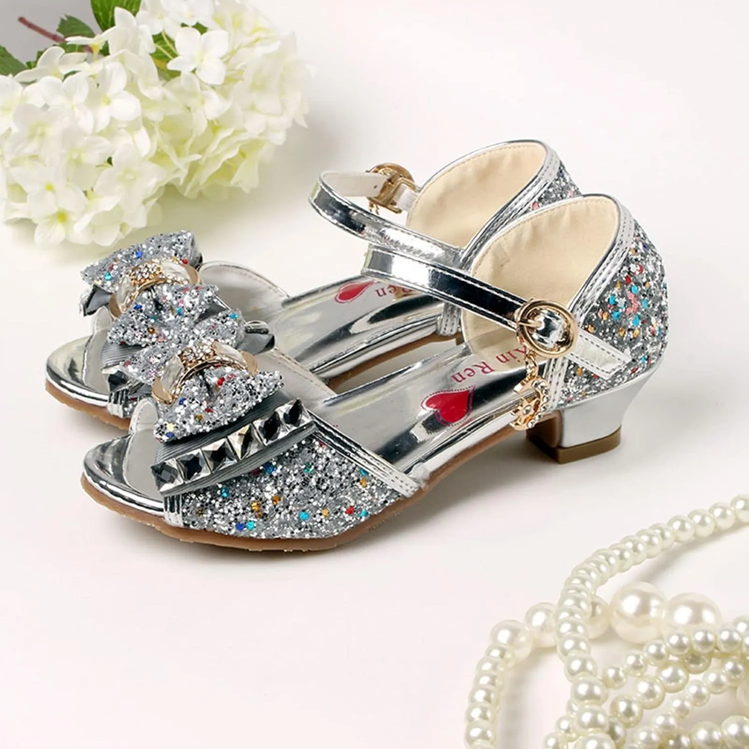 Girls Sandals Princess Shoes Fish Mouth Open Toe Flower Shoes Hollow Flower Shoes Princess Shoes for Toddler