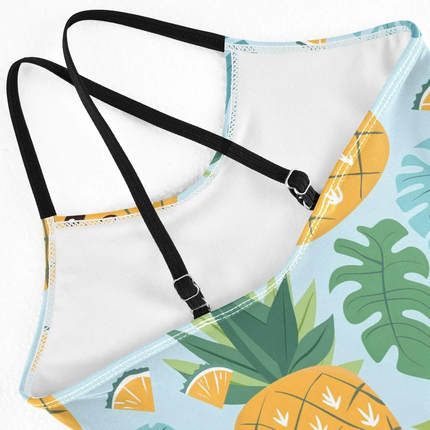Girls Swimsuit One Piece Bathing Suit with Adjustable Straps Little Kids Swimming Suits Beach Swimwear for 3-10 Years