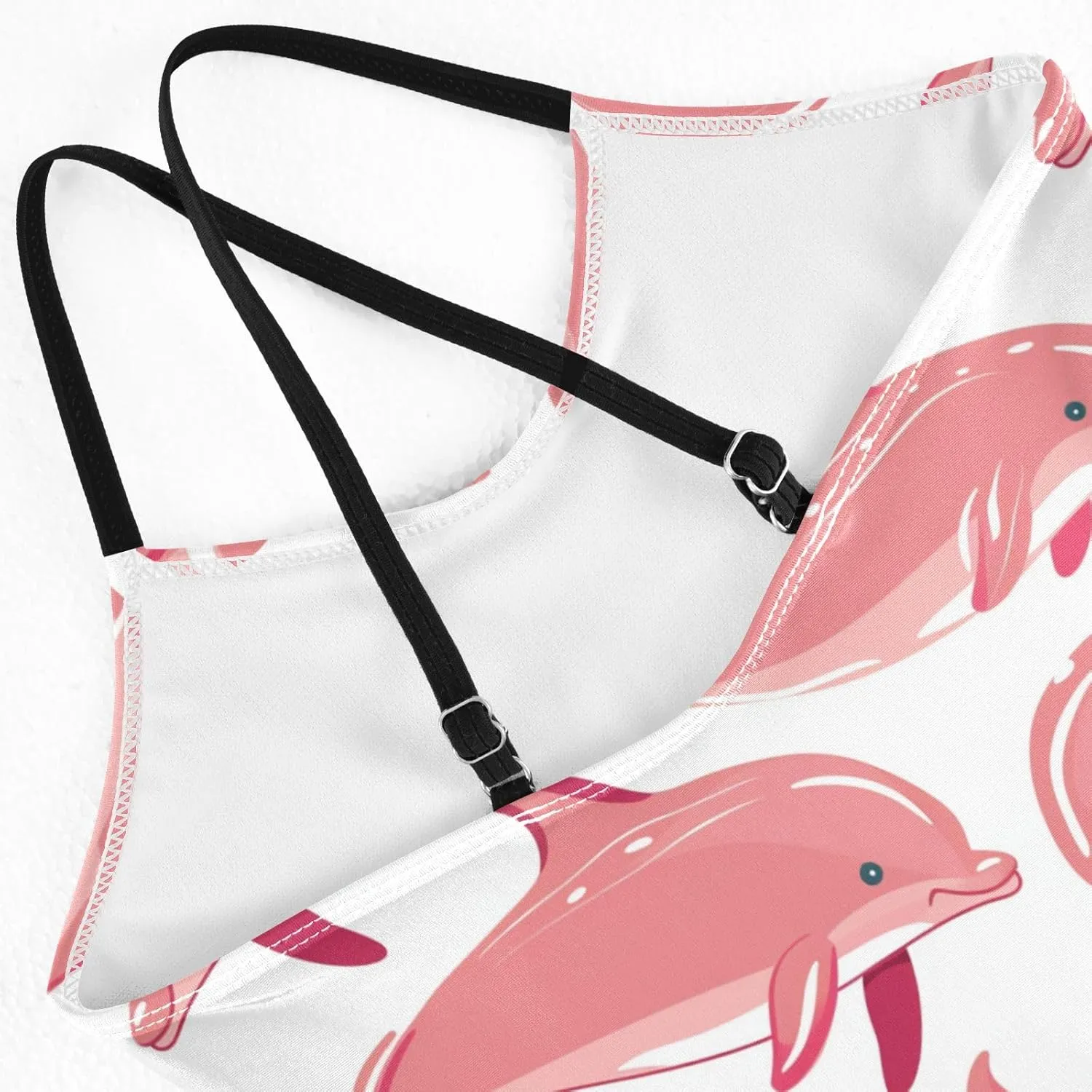Girls Swimsuit One Piece Bathing Suit with Adjustable Straps Little Kids Swimming Suits Beach Swimwear for 3-10 Years
