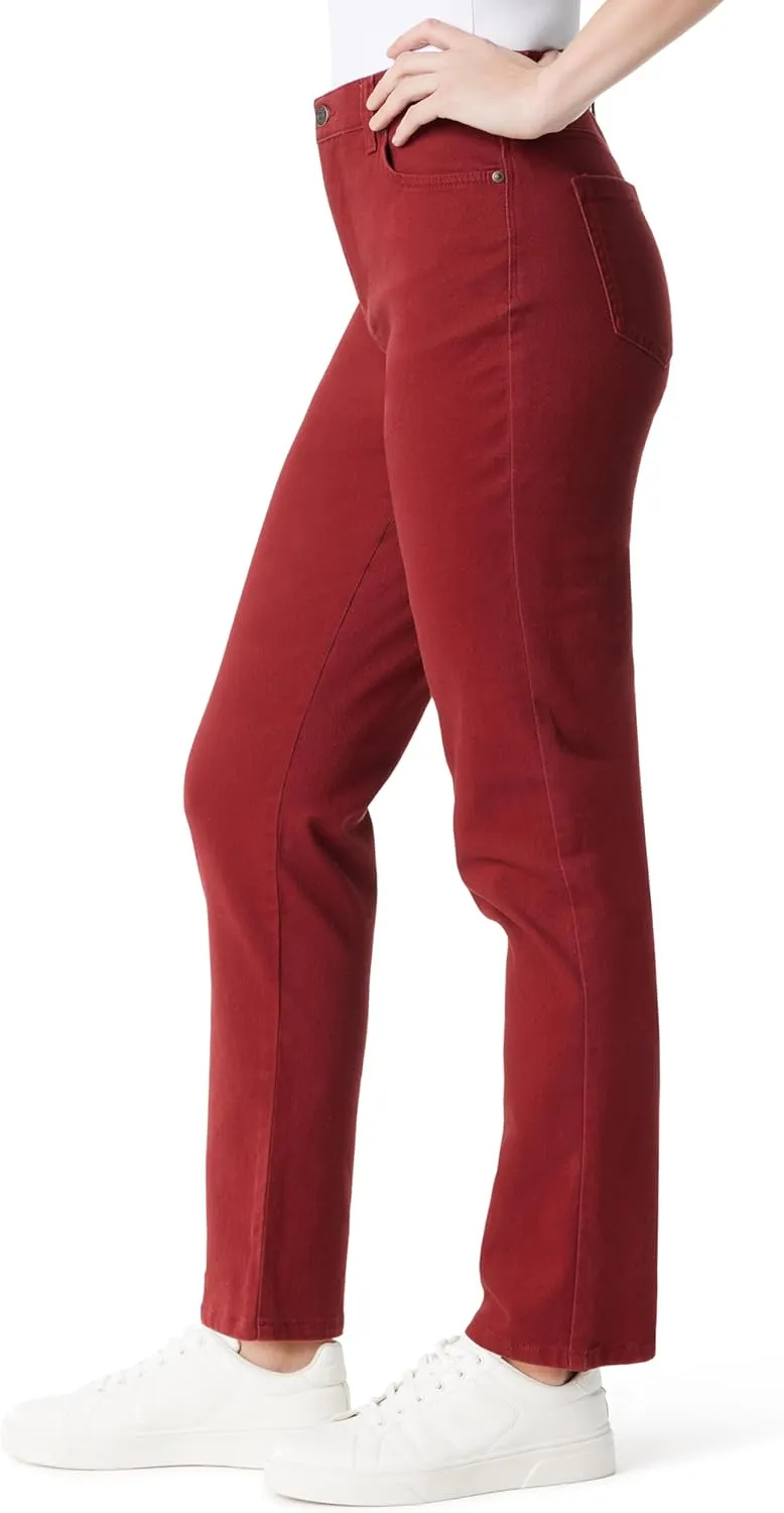 Gloria Vanderbilt Women's Amanda Corduroy High Rise Straight Leg Pant Standard