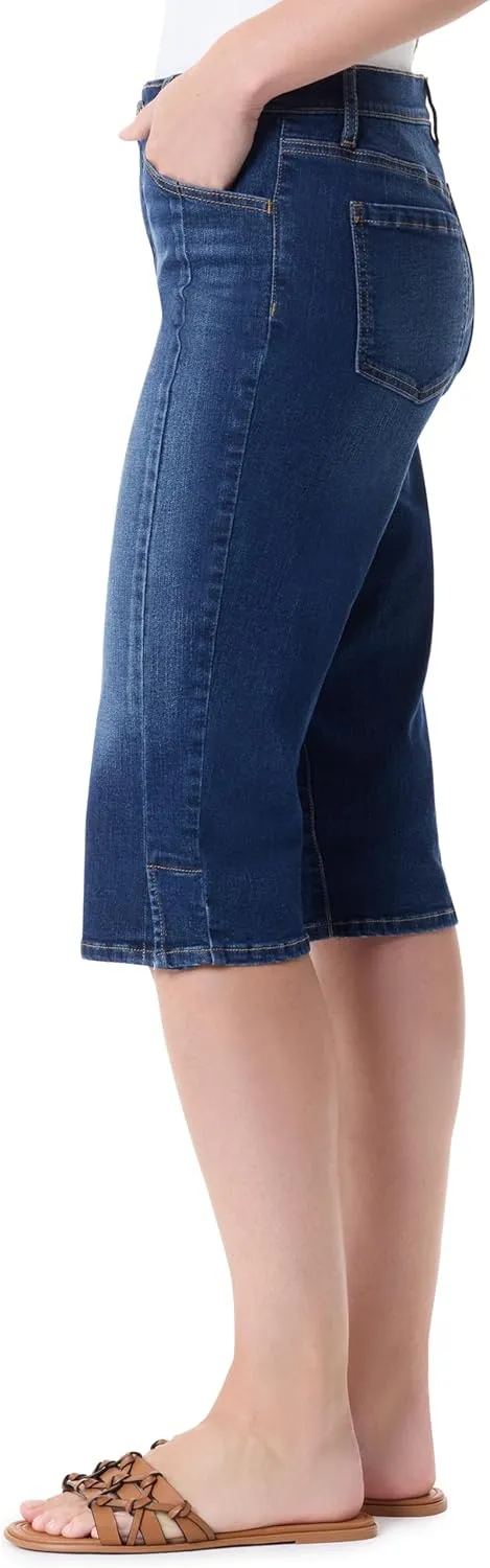 Gloria Vanderbilt Women's Dalia Seam Skimmer Short with Side Slit Vents Standard