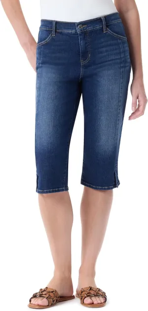 Gloria Vanderbilt Women's Dalia Seam Skimmer Short with Side Slit Vents Standard