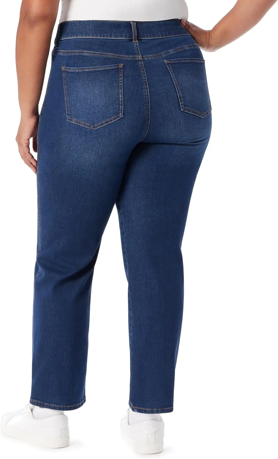 Gloria Vanderbilt Women's Shape Effect Pull on High Rise Straight Leg Jean Plus