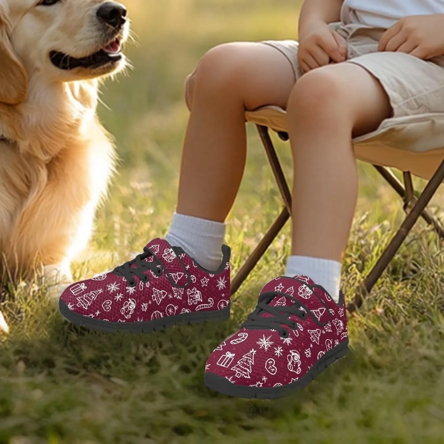 GOSTONG Unisex Kids Sneakers Breathable Mesh Walking Sneakers Soft Non Slip Indoor Outdoor Running Shoes Black Sole US 11-15