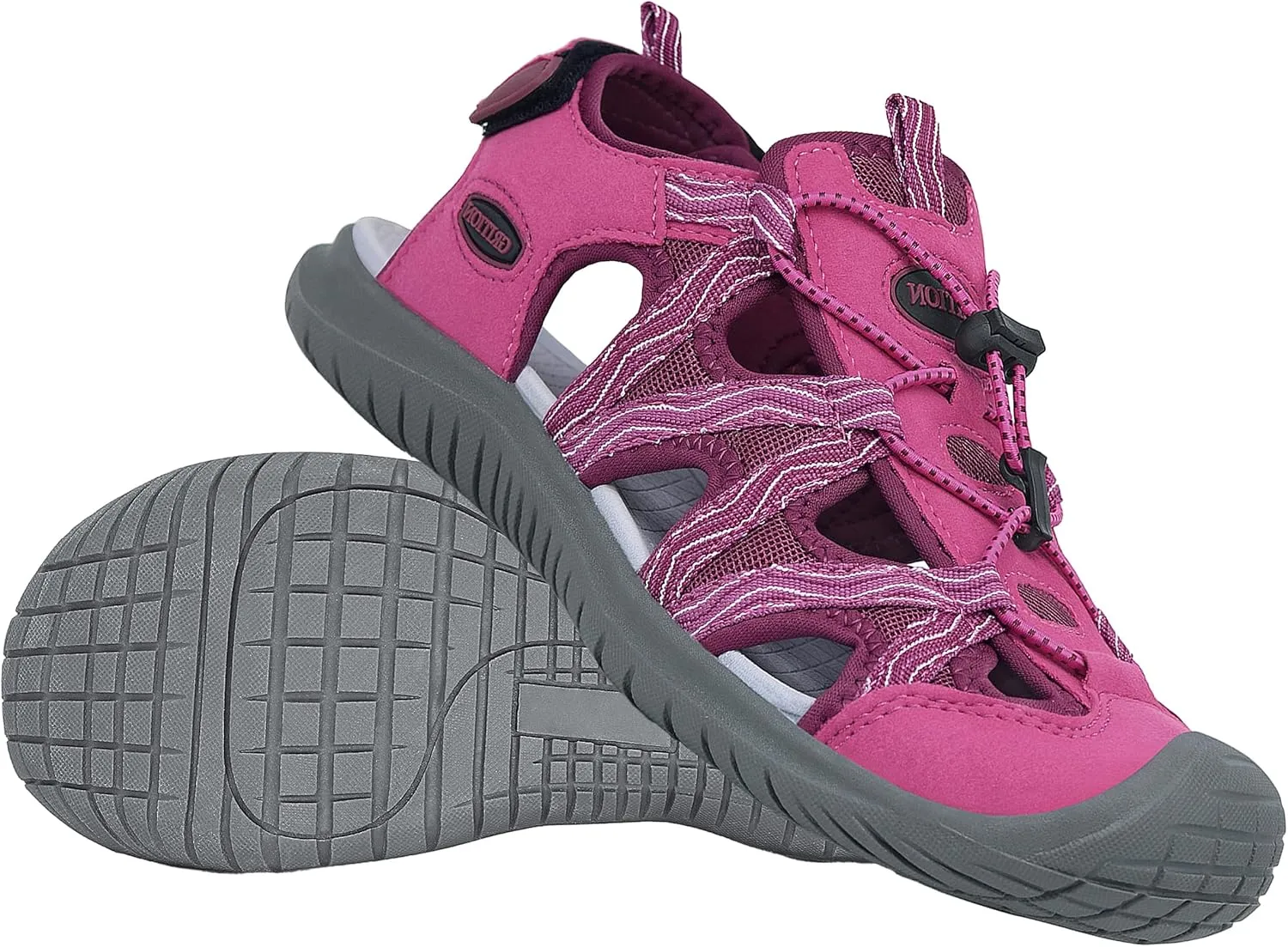 GRITION Hiking Sandals Women Closed Toe, Waterproof Lightweight Adjustable Hiking Athletic Sandals, Breathable For Beach Summer Adventure Comfortable Outdoor Sport