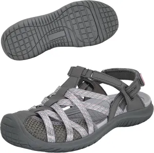 GRITION Hiking Sandals Women Closed Toe, Waterproof Lightweight Adjustable Hiking Athletic Sandals, Breathable For Beach Summer Adventure Comfortable Outdoor Sport