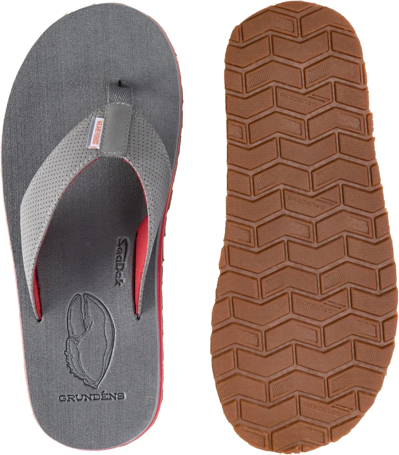 Grundens Species Sandal - Water Friendly Shoe & Wet Grip Sole, Ultra Cushioned Flip Flop, Gamefish Species Inspired
