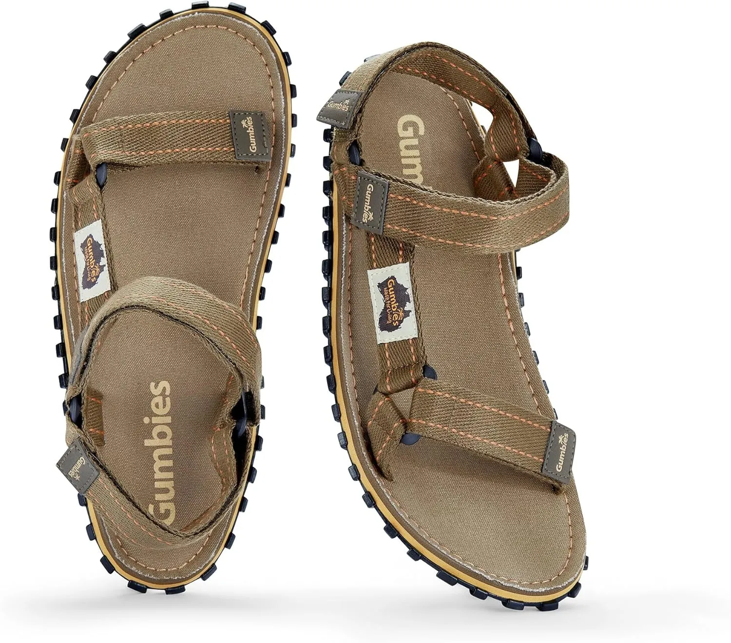 Gumbies Tracker Unisex Sandal, with Supersoft Cotton Adjustable Straps, Cotton Footbed & Recycled Rubber Sole - Comfort Guaranteed