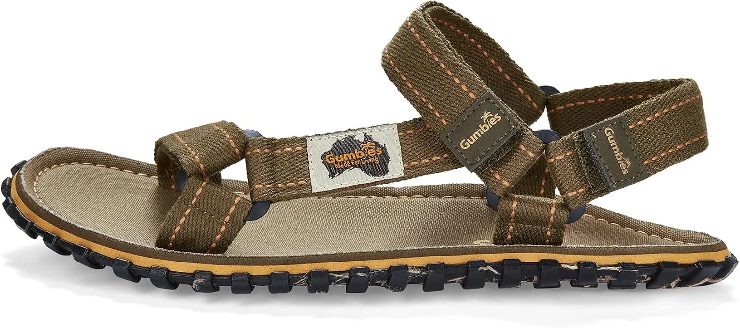Gumbies Tracker Unisex Sandal, with Supersoft Cotton Adjustable Straps, Cotton Footbed & Recycled Rubber Sole - Comfort Guaranteed