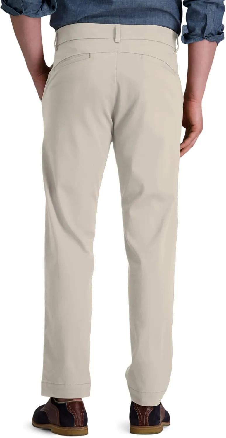 Haggar Men's Life Khaki Comfort Flat Front Straight Fit Chino Pant