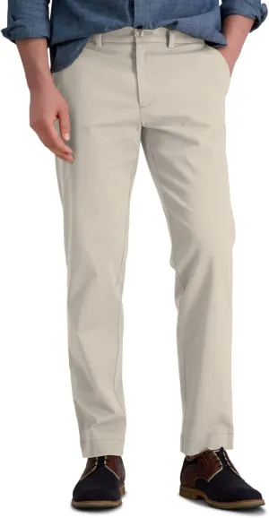 Haggar Men's Life Khaki Comfort Flat Front Straight Fit Chino Pant