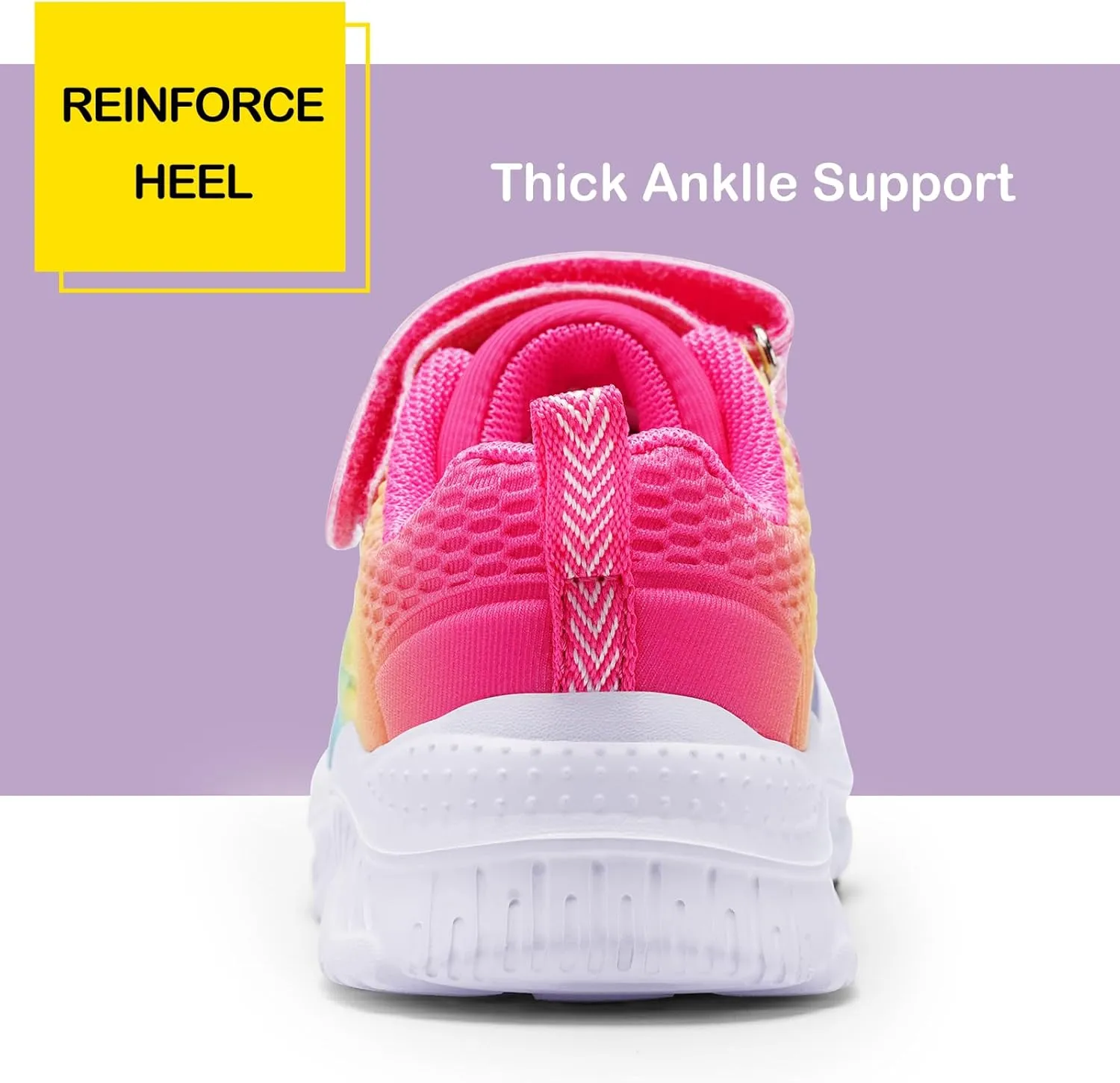 Harvest Land Toddler Glitter Tennis Shoes Slip On Boys Girls Sneakers Casual Running Shoes Woven Breathable with Soft Soled Sports Hook-Loop Outdoor Shoes