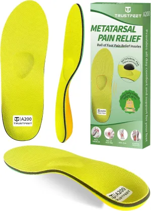 Heavy Duty Support Metatarsal Pain Relief Insoles for Metatarsalgia,Morton's Neuroma,Ball of Foot Pain Relief,Plantar Fasciitis,Arch Support Orthotics Shoe Inserts for Man Women