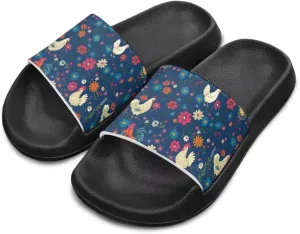 Howilath Chicken & Butterfly Slide Sandal for Kids Anti-Skid Beach Slippers Open Toe Quick Drying Sandal for Girls and Boys