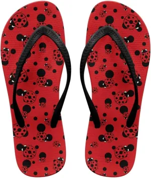 Howilath Fruit Pattern Non-Slip Flip Flops for Women Beach Flat Thong Sandals Rubber Single Band Slippers for Summer Pools