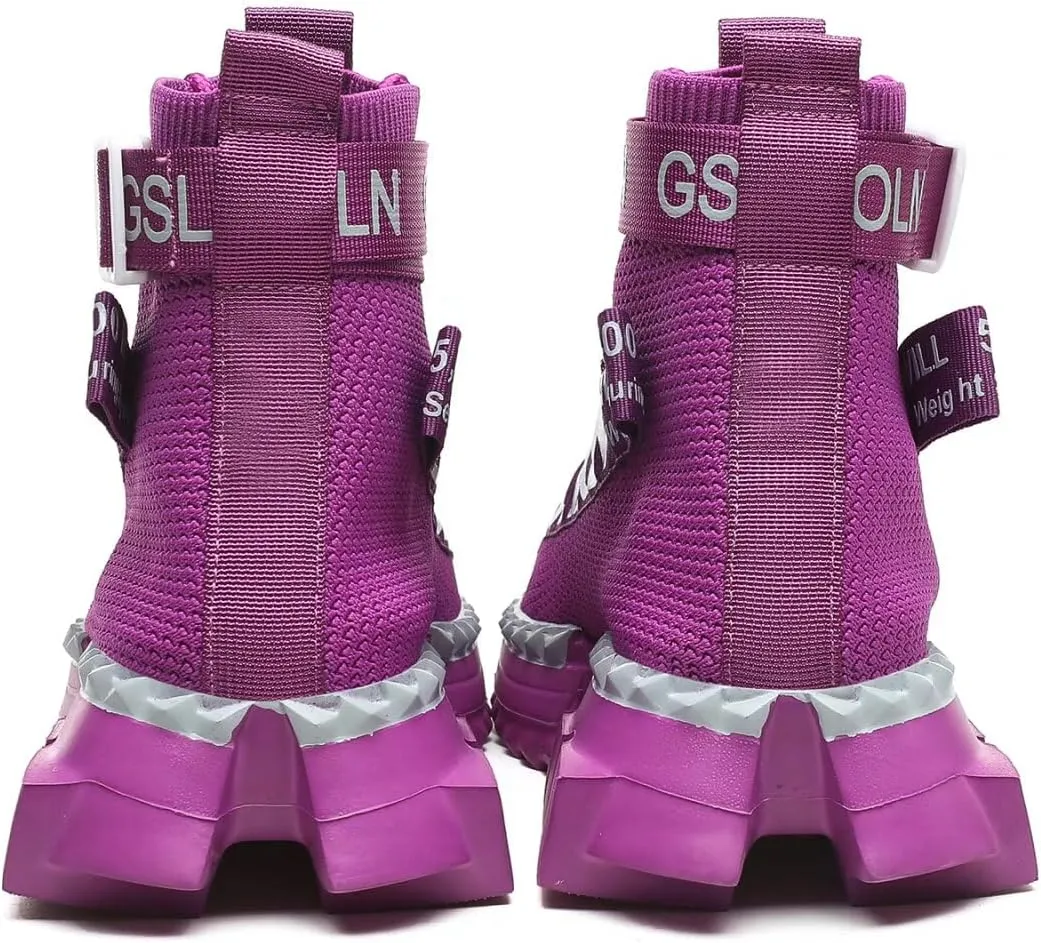 Jakcuz Lace up High Top Walking Shoes for Women Fashion Breathable Mesh Outdoor Sport Athletic Gym Casual Sneakers Ladies