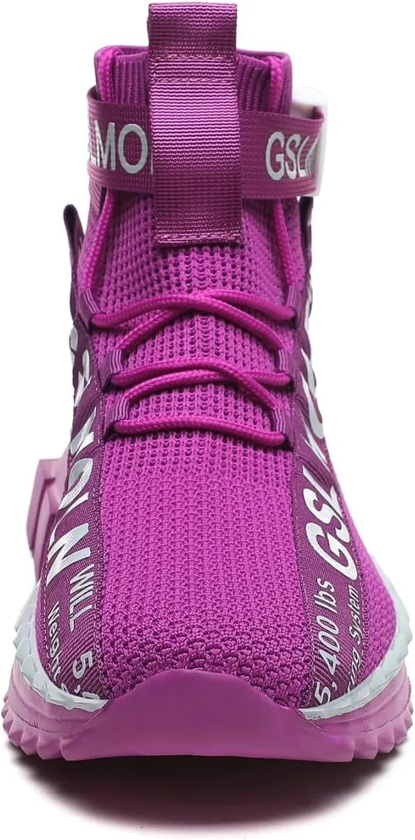 Jakcuz Lace up High Top Walking Shoes for Women Fashion Breathable Mesh Outdoor Sport Athletic Gym Casual Sneakers Ladies