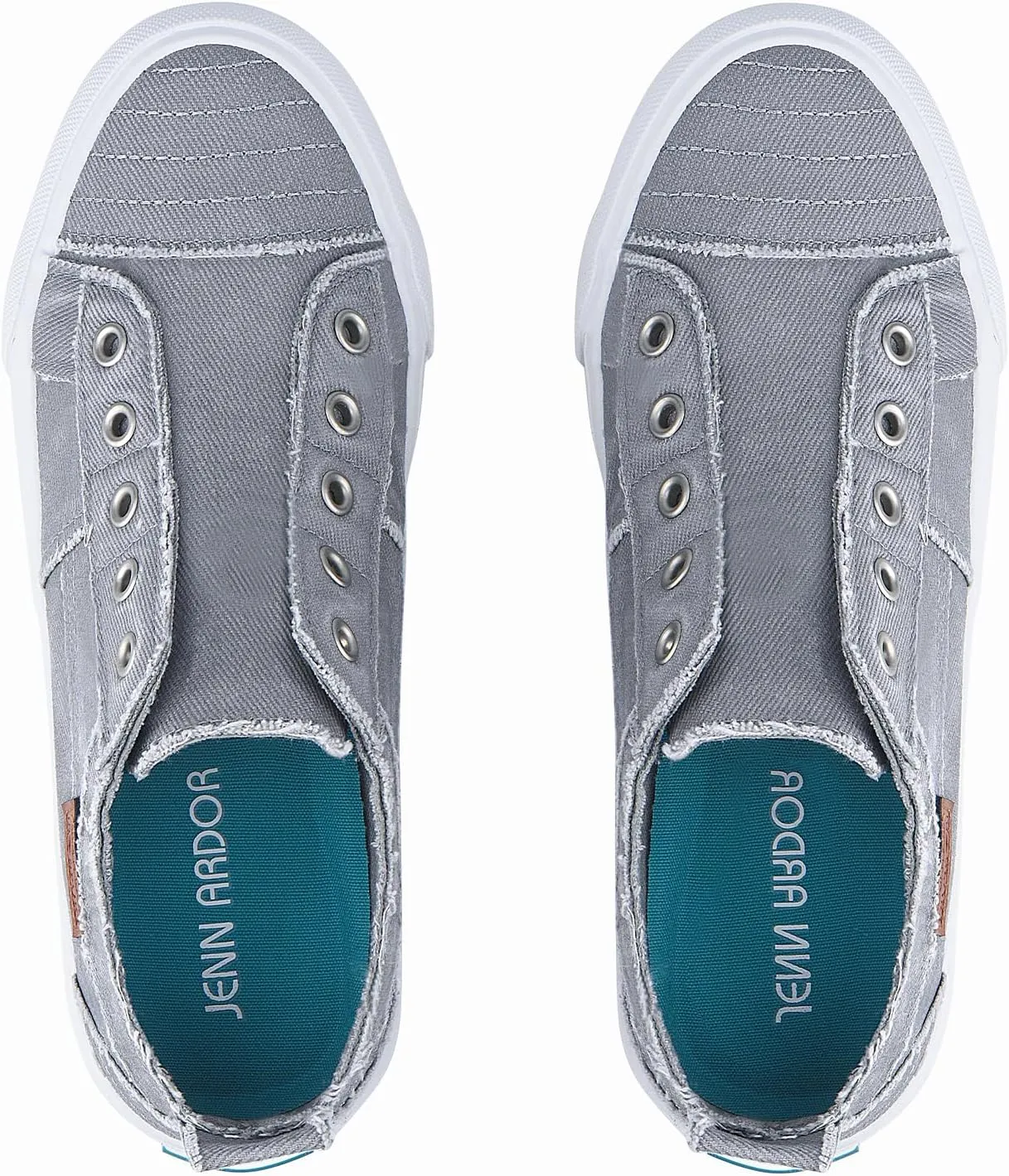 JENN ARDOR Womens Fashion Slip on Sneakers Walking Shoes for Women No Lace Flats Low Top Canvas Shoes Trendy Comfort Casual Tennis Shoes for Women
