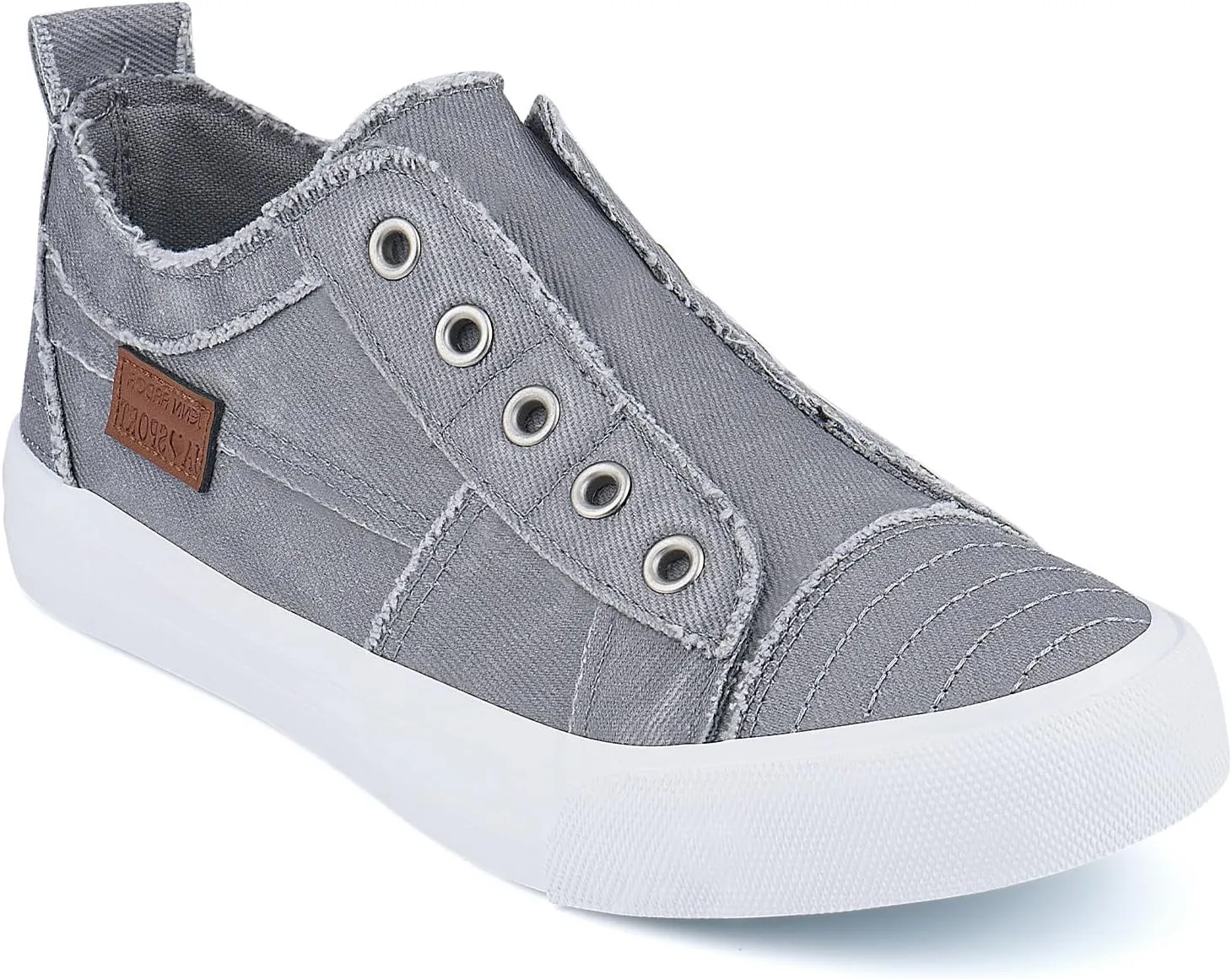 JENN ARDOR Womens Fashion Slip on Sneakers Walking Shoes for Women No Lace Flats Low Top Canvas Shoes Trendy Comfort Casual Tennis Shoes for Women