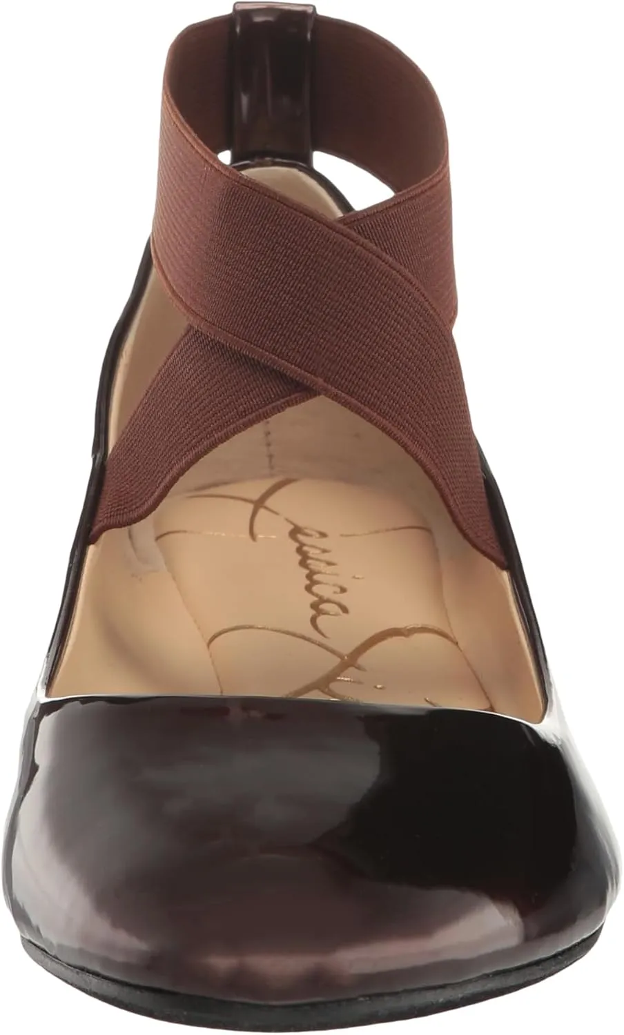 Jessica Simpson Mandayss Women's Pull-On Criss-Cross Ankle Ballet Flats Shoes