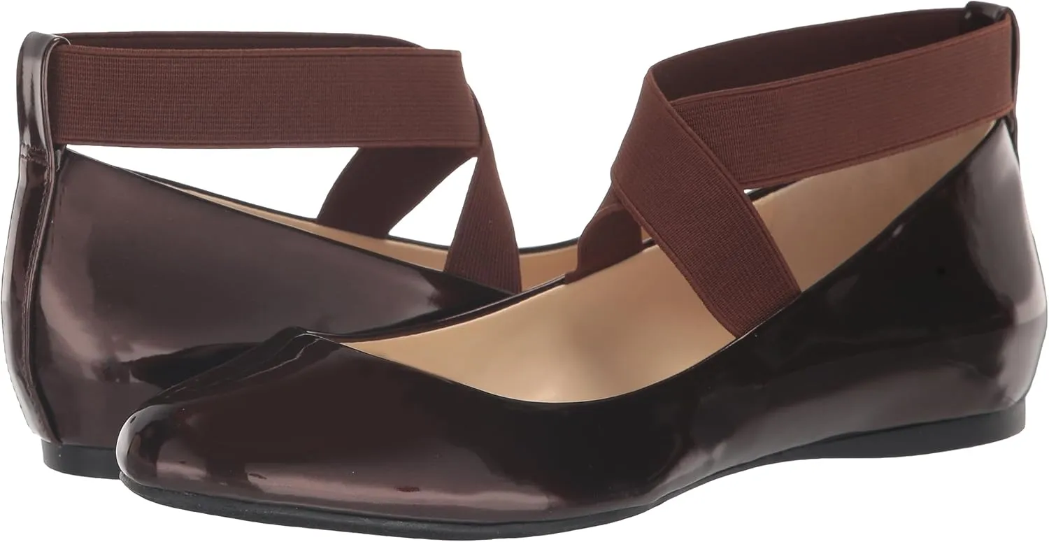 Jessica Simpson Mandayss Women's Pull-On Criss-Cross Ankle Ballet Flats Shoes