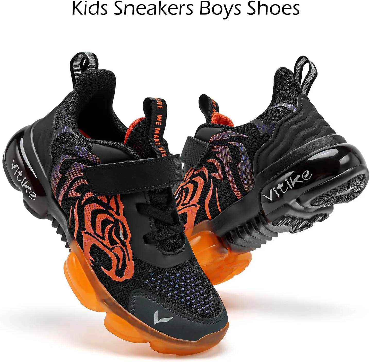 JMFCHI Boys Girls Kids' Sneakers Knitted Mesh Sports Shoes Breathable Lightweight Running Shoes for Kids Fashion Athletic Casual Shoes