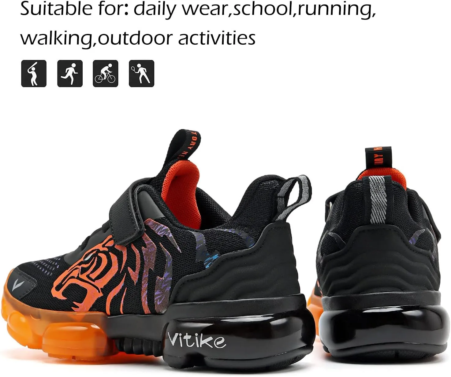 JMFCHI Boys Girls Kids' Sneakers Knitted Mesh Sports Shoes Breathable Lightweight Running Shoes for Kids Fashion Athletic Casual Shoes