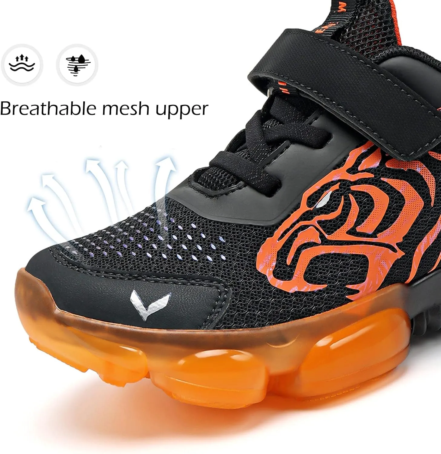 JMFCHI Boys Girls Kids' Sneakers Knitted Mesh Sports Shoes Breathable Lightweight Running Shoes for Kids Fashion Athletic Casual Shoes